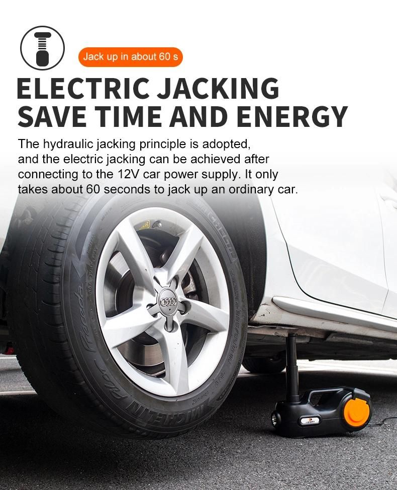 Conpex Electric Car Jack Kit 5ton 12V Hydraulic Car Jack Lift for SUV MPV Sedan Truck Change Tires Garage Repair
