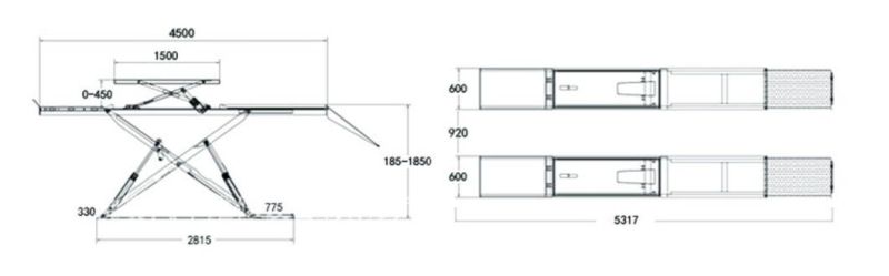 Jintuo Electric Hydraulic Motor Car Lift Ramp