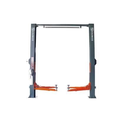 Clear Floor Two Post Lifts One Side Manual Release Dual Direct Drive Cylinder Car Lift