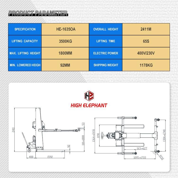 Vehicle Equipment Car Garage Machine CE Single Post Car Lift