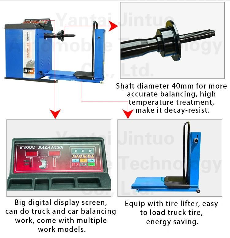 Heavy Duty Stable Truck Wheel Balancing Machine for Sale
