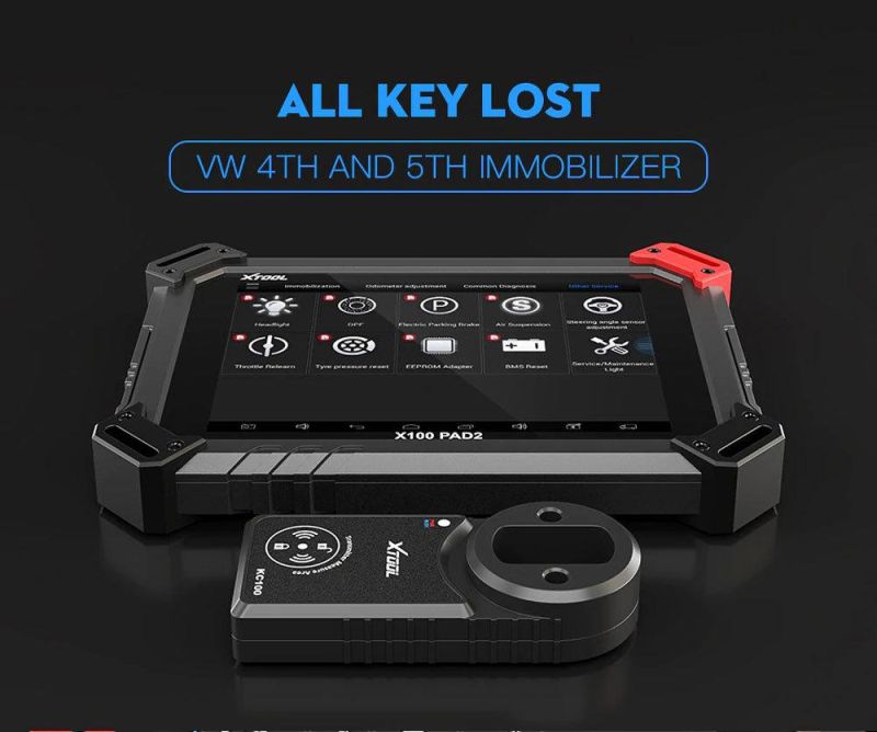 Xtool X100 Pad2 PRO with Kc100 Programmer Full Configuration Support VW 4th & 5th IMMO & Special Functions