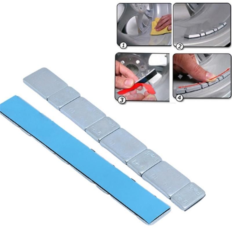 Fe Adhesive Balance Wheel Weight with Blue Tape (5+10) G*4