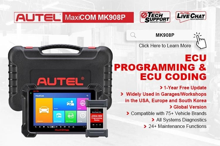 Autel Maxicom Mk908p Car Obdii ECU Tester Programming Pk Maxisys Ms908p Elite