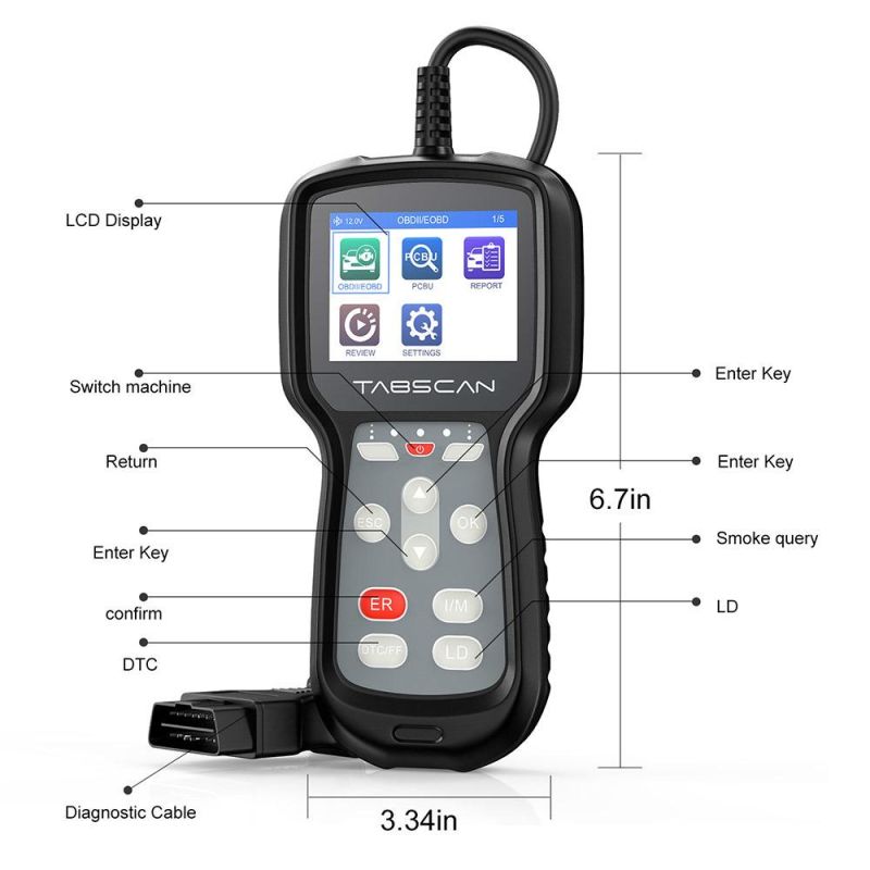 Eucleia Tabscan A411 OBD2 Automotive Scanner All Obdii Code Reader Wireless Professional OBD 2 Car Diagnostic Tool Free Update