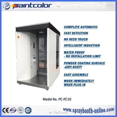 Movable Smart Disinfection Booth with Inductive Sensor for Crowds Fast Sterilization