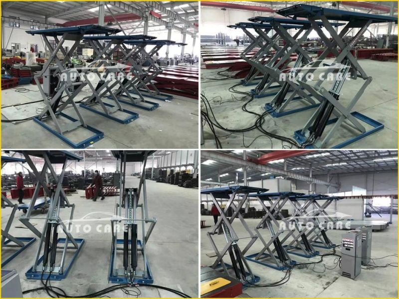 3t Ce Approved Ultrathin on-Ground Mounted Scissor Car Lift for Sale