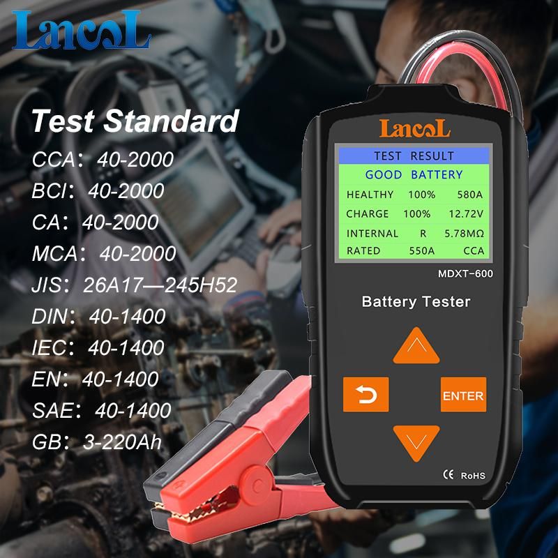 12V 24V Battery System Tester Checker Mdxt-600 Digital Battery Analyzer Automotive Tester