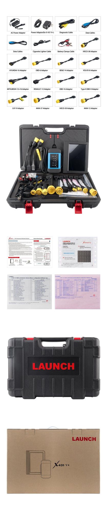 Launch X431 V+ HD III V3.0 Heavy Duty Truck Diagnostic Module for 24V Truck Diagnosis Scanner Tool