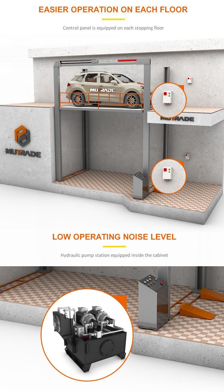 Vehicle Parking Lifter Hydraulic Elevator Platform 4 Post Car Lift