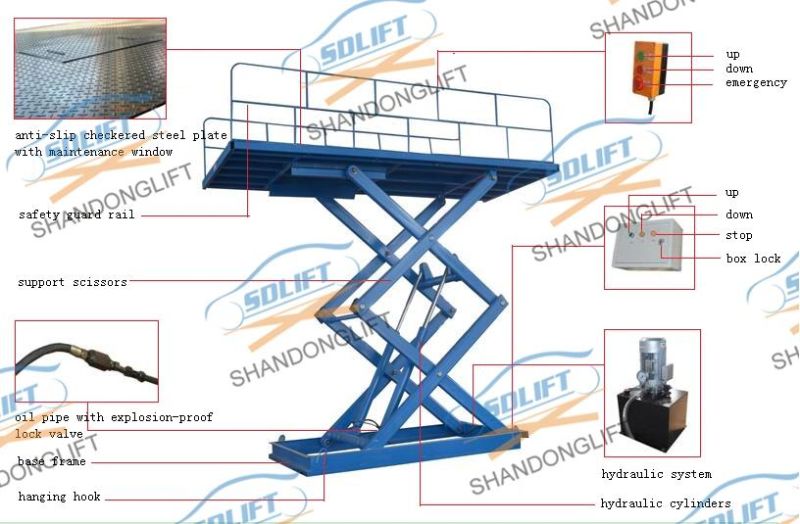 Scissor Portable Hydraulic Car Lifting Equipment