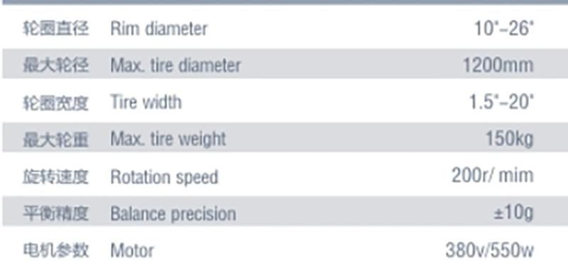 Semi Automatic Heavy Vehicle Repair Equipment for Balancing Wheels