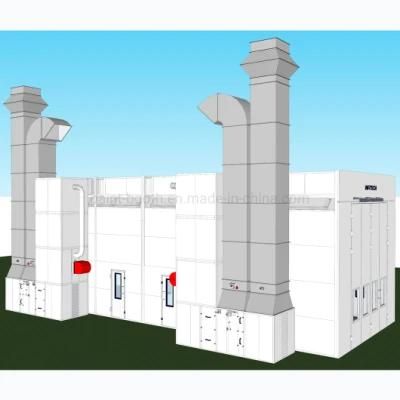 Australian Standard Downdraft Gas Heating Massive Spray Booths with Two Working Zones