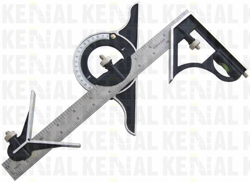 12 Inch Combination Square and Protractor Stainless Steel Ruler