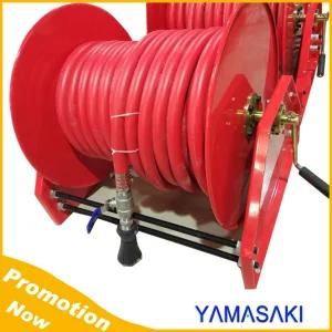 Water Hose Reel, Carbon Steel and Powder Finish, Capacity 3/4 I. D Hoses of 100 Feet,