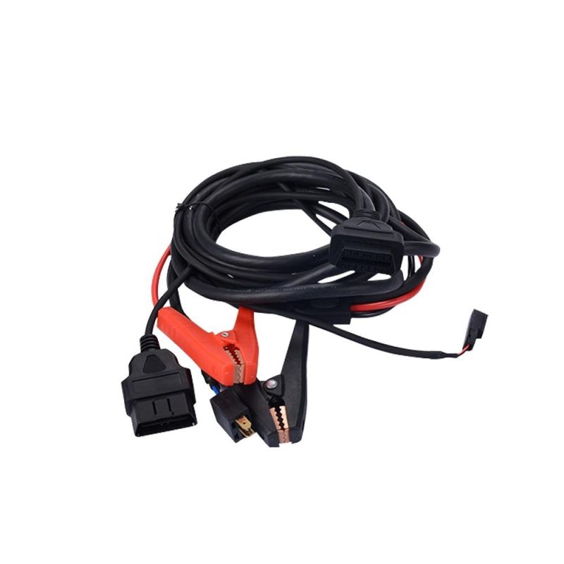 Obdii-16pin to 2pin Connector & (red clip, black clip)