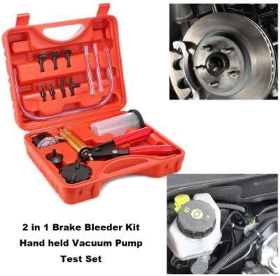 Viktec Hand Held Vacuum Pump Tester Kit for Automotive with Sponge Protected Case, Adapters, One-Man Brake and Clutch Bleeding System (16PCS)