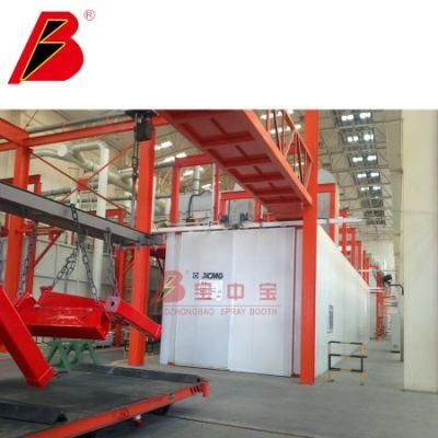 Painting Spray Booth for Brand Heavy Machinery Paint Line with Conveyor Chain System