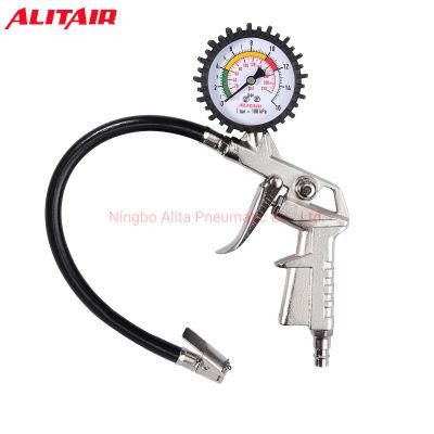 Garage Air Line Tyre Pump Car Tyre Inflator Pressure Gauge for Compressor Gun