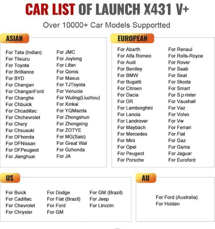 X431 V+ Car Tester with 21 Special Functions