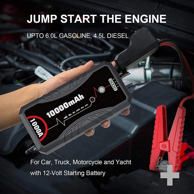 800A Peak Lithium Portable Vehicle Battery Pack Jumper Box Car Jump Starter