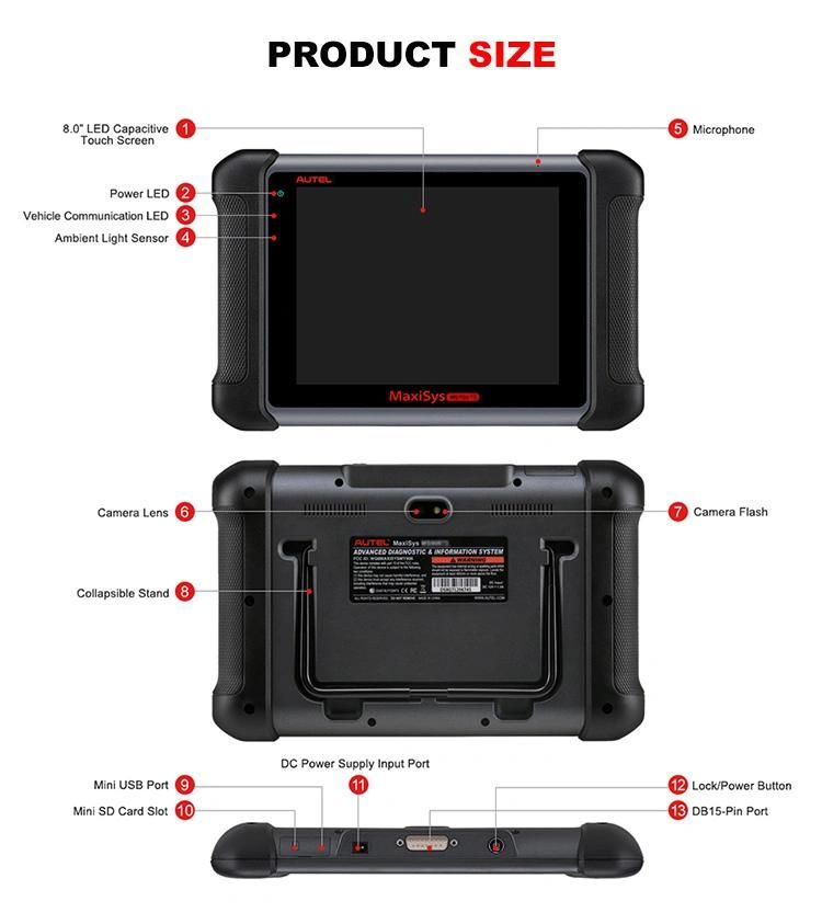 Touch for Autel Scanner Ms906 OBD2 Scanner Diagnostic Autel 906bt Scanner