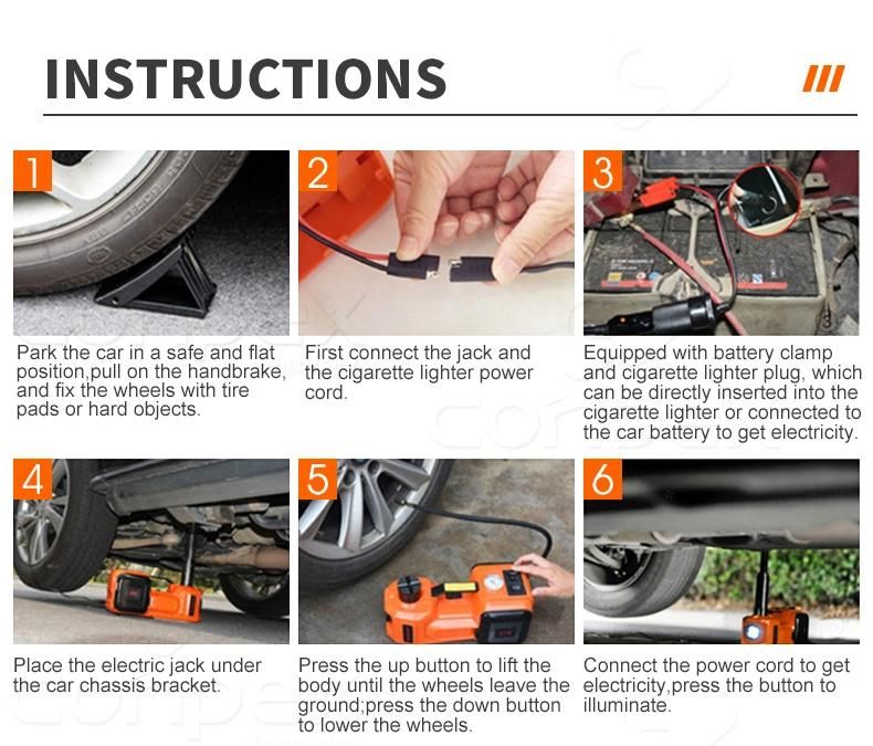 Tawa New Arrival 12V Car Jack Electric with Wrench 5 Ton Electric Jack for Car