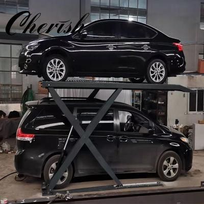 Qingdao 2100mm Double Level Car Lift Parking Scissor