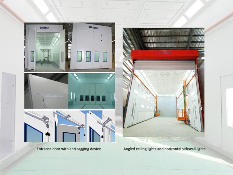 Auto Spray Paint Cabin with Manual Divider Door for Bus Refinishing