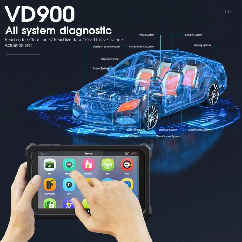 Vdiagtool Vd900 Scanner Full System Diagnostic Tools OBD2 Scanner Service Reset Code Reader Auto Car Diagnostic Tool Free Update