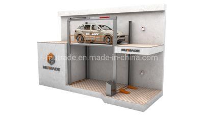 Shaft Hydraulic Lift Platform Four Post Car Elevator