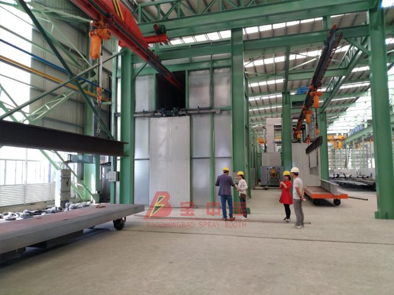 Metal Fabrication Paint Booth for Huizhou Ccmsa Wet Tyle Filter Steel Painting Line