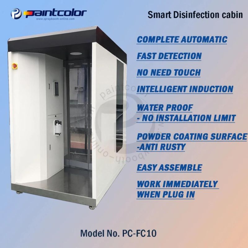 Harmless Ultrasonic Atomization Disinfection Cabinet with Body Temperature Detect and Alarm