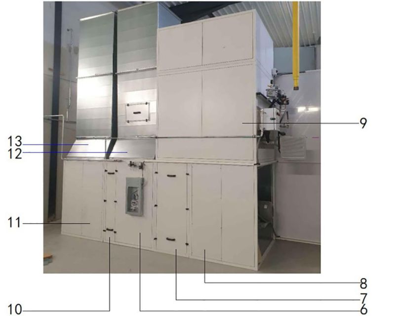 High Efficiency Spray Bake Cabin with Direct-Fired Gas Heating