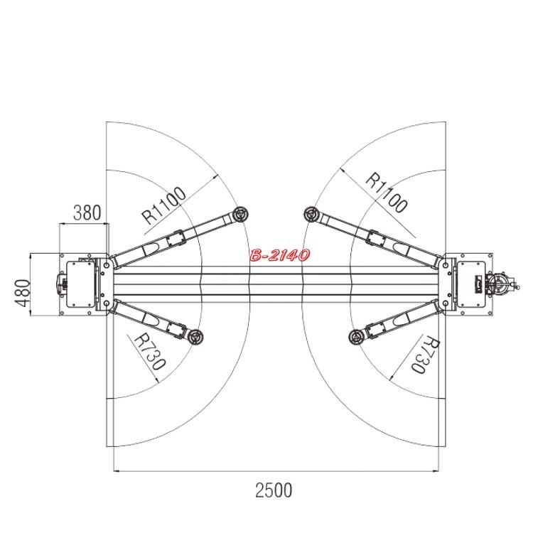 Vico Vehicle Crane Hoist Lift Auto Hydraulic 2 Post