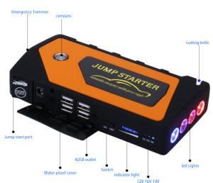 Jx28 Mini Portable Car Jump Starter / Multi-Function Compass / Power Bank Battery Charger
