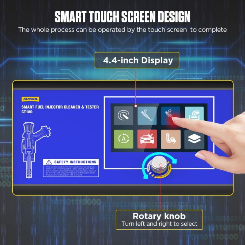 Autool CT180 Intelligent Upgrade Fuel Injector Tester Cleaning Machine Injector Ultrasonic Cleaner 4-Cylinders 110V 220V for Gdi