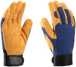 Double Cow Split Leather Palm Impact Resistant Mechanic Glove