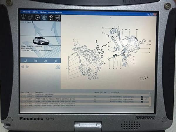 Mdvci Maserati Detector SD3 Support Programming and Diagnosis with Maintenance Data Installed on Panasonic CF19 Ready to Use