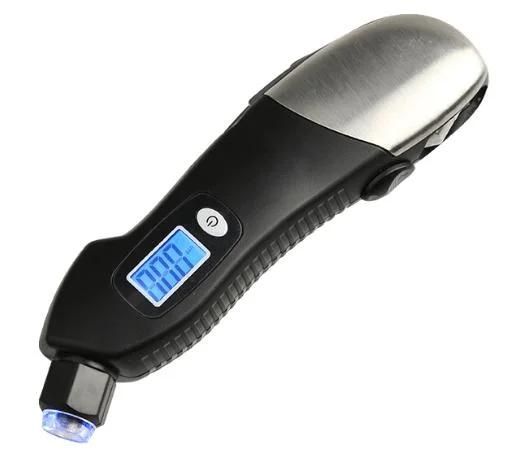 Multi Function 150 Psi Digital Tire Gauge with Emergency Tool and LCD Light