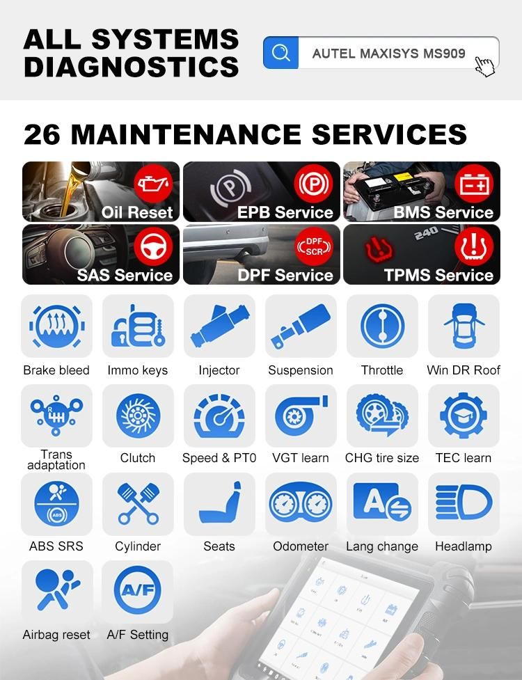 Maxisys Automotive Scanner Autel Ultra New Arrival Scan Tool with ECU Programmer Vci