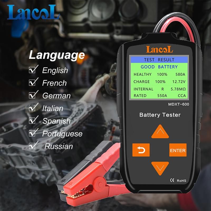 12V 24V Battery System Tester Checker Mdxt-600 Digital Battery Analyzer Automotive Tester