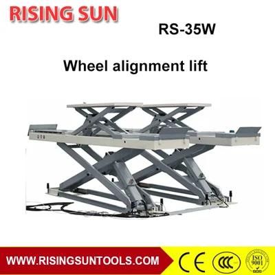 in Floor Full Rise 4ton Automobile Scissor Lift for Wheel Alignment