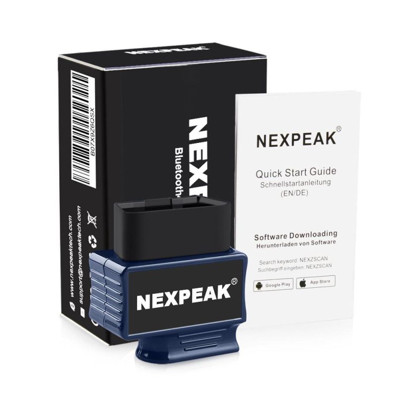 Nexpeak Nexzscan OBD2 Diagnostic Scanner Bluetooth Code Reader Work with Iosandroid Automotive Diagnostic Scanner Better Than Elm327