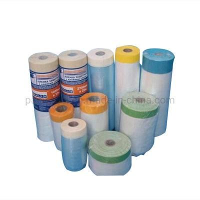 High Temperture Crepe Paper Pre-Taped Masking Film for Automotive Painting