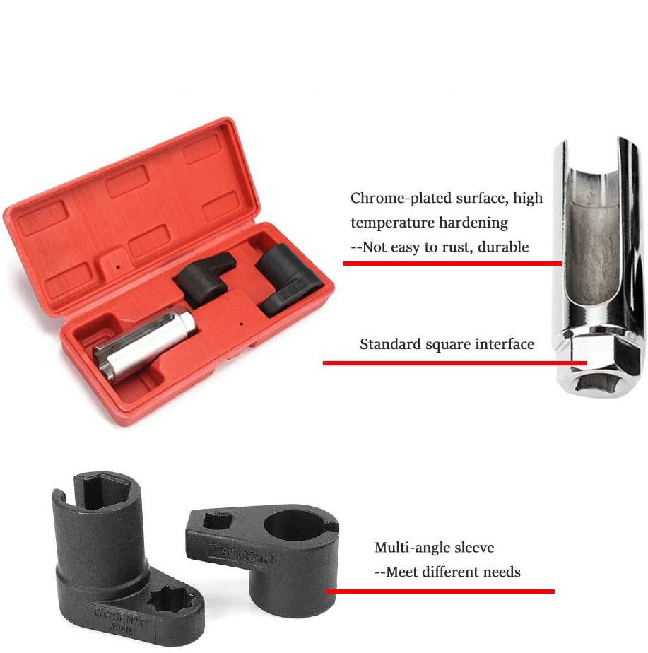 Viktec 3PC Automotive Oxygen Sensor Socket Removal Kit Oxygen Sensor Socket Set