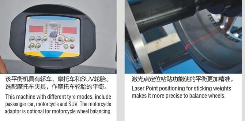 Automatic Car Tire Dynamic Balancing Machine for Garage Equipment