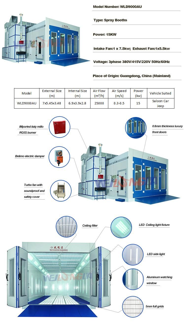 Wld9000au (CE approved) Spray Booth for Painting Equipment