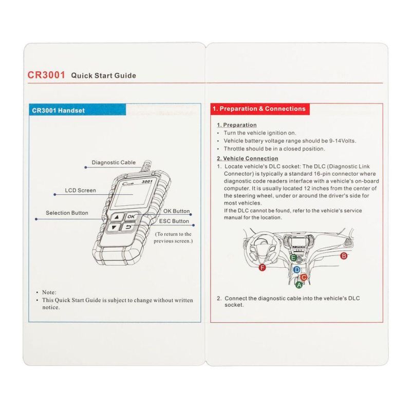 Launch X431 Cr3001 with Multi-Language Code Diagnostic Scanner OBD2 Diagnostic Tool