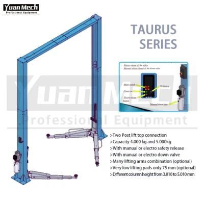Yuanmech T4032em Italy Technology High Quality Two Post Car Lift with Top Connection